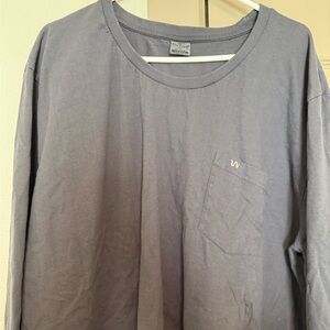 King Ranch Stylish Gray Long Sleeve Tee with Pocket